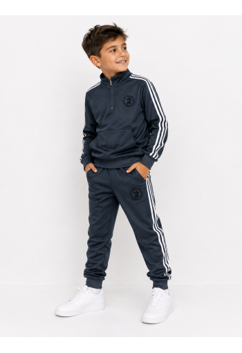 OEM Σετ Μπλούζα Φούτερ με Zipper και Παντελόνι Φόρμας 5107 Γκρι