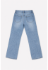 OEM Παντελόνι Τζιν Wide Leg με Διάσπαρτο Στρας 1078 Μπλε