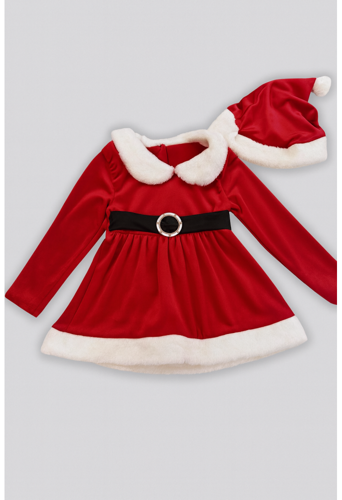OEM Bebe Φόρεμα Mrs Claus με Σκουφάκι 269 Κόκκινο OEM Bebe Φόρεμα Mrs Claus με Σκουφάκι 269 Κόκκινο
