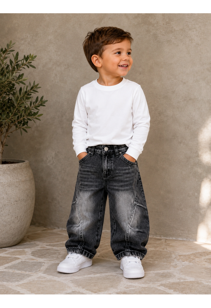 OEM Παντελόνι Τζιν Baggy 1135 Washed Black OEM Παντελόνι Τζιν Baggy 1135 Washed Black