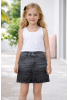 OEM Τζιν Skort με Στρας 5349 Γκρι OEM Τζιν Skort με Στρας 5349 Γκρι