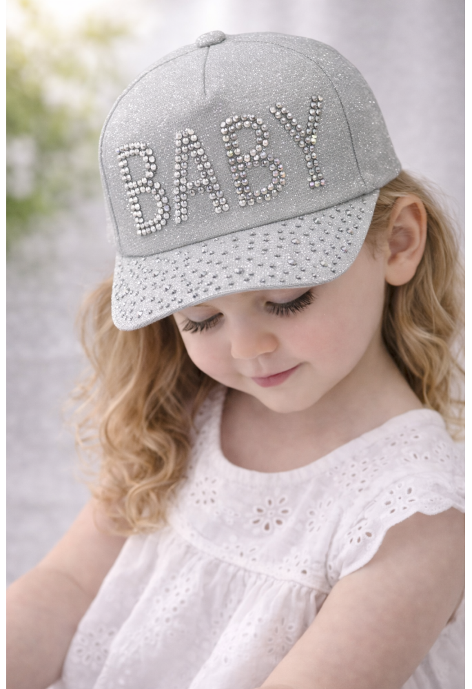 OEM Καπέλο με Στρας που Αυξομειώνει "Baby" 4814 Ασημί OEM Καπέλο με Στρας που Αυξομειώνει "Baby" 4814 Ασημί