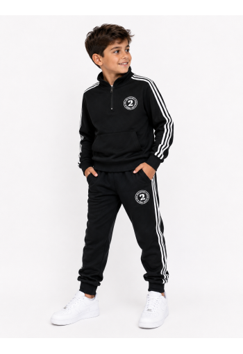 OEM Σετ Μπλούζα Φούτερ με Zipper και Παντελόνι Φόρμας 5107 Μαύρο