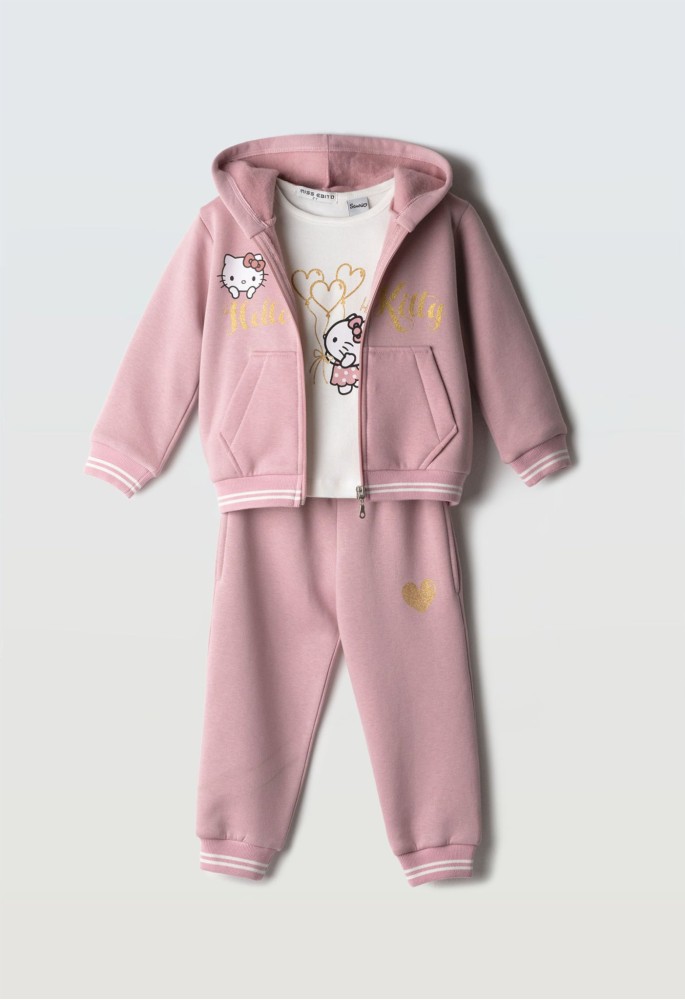 Hello Kitty Σετ 3 Τεμάχια Ζακέτα Φούτερ , Παντελόνι Φόρμας και Εποχιακό Μπλουζάκι HK-7283 Ροζ Hello Kitty Σετ 3 Τεμάχια Ζακέτα Φούτερ , Παντελόνι Φόρμας και Εποχιακό Μπλουζάκι HK-7283 Ροζ