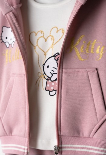 Hello Kitty Σετ 3 Τεμάχια Ζακέτα Φούτερ , Παντελόνι Φόρμας και Εποχιακό Μπλουζάκι HK-7283 Ροζ Hello Kitty Σετ 3 Τεμάχια Ζακέτα Φούτερ , Παντελόνι Φόρμας και Εποχιακό Μπλουζάκι HK-7283 Ροζ