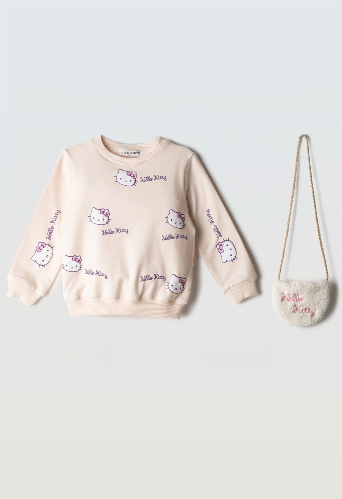 Hello Kitty Μπλουζάκι Allover Φούτερ ΗΚ-7281 Μπεζ Hello Kitty Μπλουζάκι Allover Φούτερ ΗΚ-7281 Μπεζ