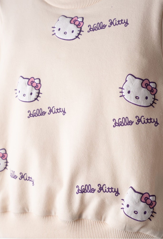 Hello Kitty Μπλουζάκι Allover Φούτερ ΗΚ-7281 Μπεζ Hello Kitty Μπλουζάκι Allover Φούτερ ΗΚ-7281 Μπεζ