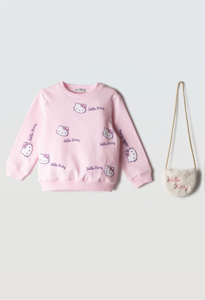 Hello Kitty Μπλουζάκι Allover Φούτερ ΗΚ-7281 Ροζ Hello Kitty Μπλουζάκι Allover Φούτερ ΗΚ-7281 Ροζ