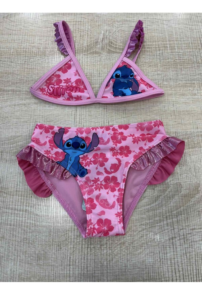 OEM Μαγιό Μπικίνι "Stitch" 36-0458 Ροζ OEM Μαγιό Μπικίνι "Stitch" 36-0458 Ροζ