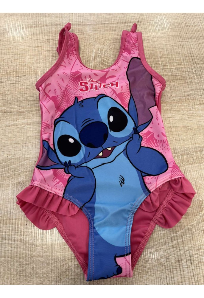 OEM Μαγιό Ολόσωμο "Stitch" 37-0222 Ροζ