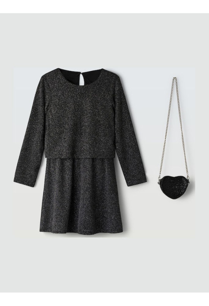 EBITA Φόρεμα με Glitter και Τσαντάκι 255059 Μαύρο EBITA Φόρεμα με Glitter και Τσαντάκι 255059 Μαύρο