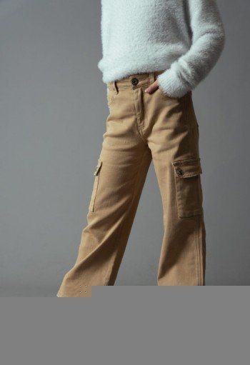 Εβίτα Παντελόνι με Τσέπες 243065 Μπεζ