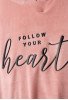 Εβίτα Σετ Μπλούζα και Παντελόνι Βελουτέ Follow your heart 243042 Ροζ