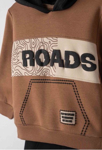 Hashtag Σετ Μπλούζα Φούτερ και Παντελόνι Φόρμας Roads 243853 Καφέ Hashtag Σετ Μπλούζα Φούτερ και Παντελόνι Φόρμας Roads 243853 Καφέ