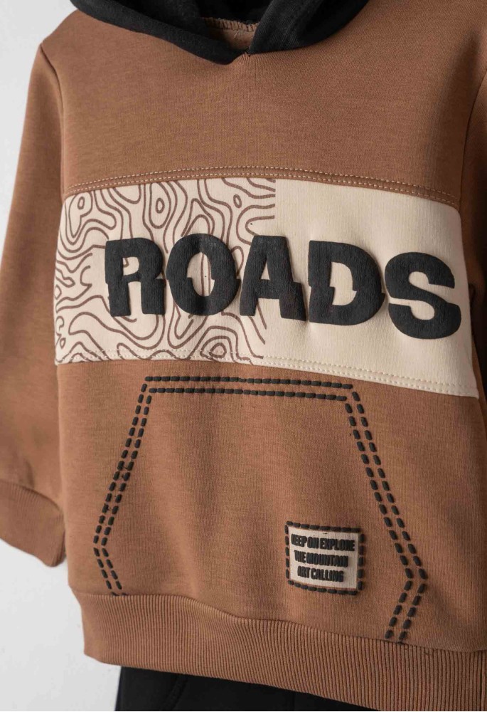 Hashtag Σετ Μπλούζα Φούτερ και Παντελόνι Φόρμας Roads 243853 Καφέ Hashtag Σετ Μπλούζα Φούτερ και Παντελόνι Φόρμας Roads 243853 Καφέ