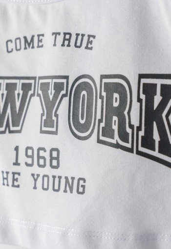 Εβίτα Σετ Μπλούζα και Σορτς New York 254018 Λευκό - Μαύρο Εβίτα Σετ Μπλούζα και Σορτς New York 254018 Λευκό - Μαύρο