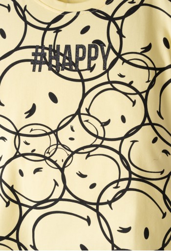 EBITA Σετ Μπλούζα με Κοντό Μανίκι και Κολάν "Happy" 254058 Κίτρινο
