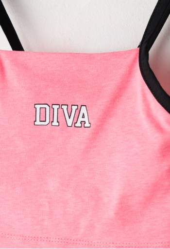 EBITA Σετ Τοπ και Σορτς Υφασμάτινο "Diva" 254097 Ροζ