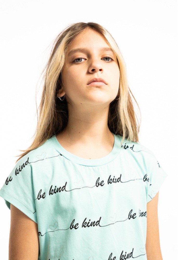 Εβίτα Σετ Μπλούζα και Κολάν Κάπρι be kind 254101 Μέντα Εβίτα Σετ Μπλούζα και Κολάν Κάπρι be kind 254101 Μέντα