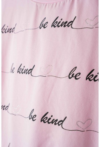 Εβίτα Σετ Μπλούζα και Κολάν Κάπρι be kind 254101 Ροζ Εβίτα Σετ Μπλούζα και Κολάν Κάπρι be kind 254101 Ροζ