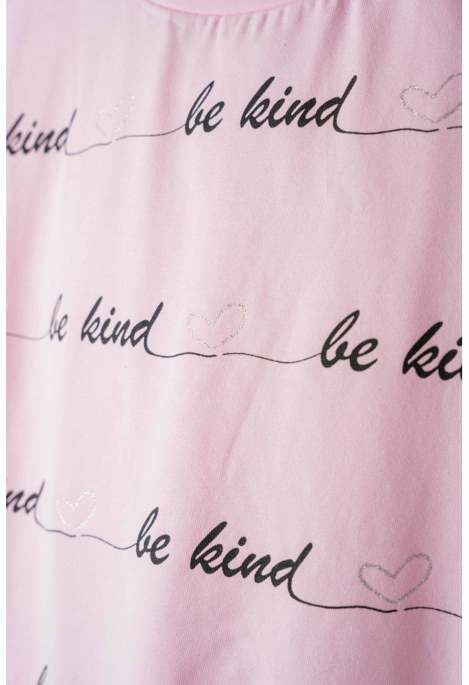 Εβίτα Σετ Μπλούζα και Κολάν Κάπρι be kind 254101 Ροζ