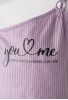 EBITA Σετ Μπλούζα με Έναν Ώμο και Σορτς "You & Me" 266004 Μωβ EBITA Σετ Μπλούζα με Έναν Ώμο και Σορτς "You & Me" 266004 Μωβ