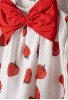EBITA Φόρεμα με Φιόγκο Πίσω και Καπέλο "Strawberry" 266508 Λευκό Κόκκινο