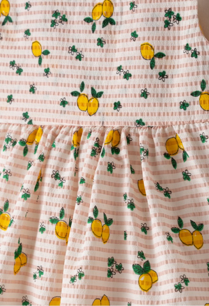 EBITA Φόρεμα με Φιόγκο Πίσω και Καπέλο "Lemon" 266509 Ροζ Κίτρινο EBITA Φόρεμα με Φιόγκο Πίσω και Καπέλο "Lemon" 266509 Ροζ Κίτρινο