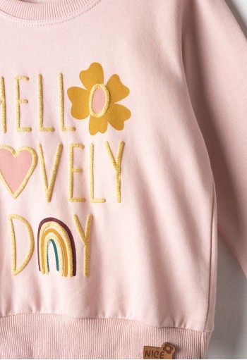 EBITA Σετ 3 Τεμαχίων Μπλούζα-Κολάν-Τσαντάκι "Hello Lovely Day" 267217 Ροζ EBITA Σετ 3 Τεμαχίων Μπλούζα-Κολάν-Τσαντάκι "Hello Lovely Day" 267217 Ροζ