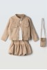 EBITA Σετ 3 Τεμαχίων Bomber Ζακέτα-Μπλούζα-Φούστα Balloon Suede 267290 Μπεζ EBITA Σετ 3 Τεμαχίων Bomber Ζακέτα-Μπλούζα-Φούστα Balloon Suede 267290 Μπεζ