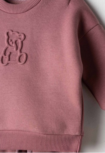 ΕΒΙΤΑ Σετ Φούτερ και Παντελόνι Φόρμας "Bear" 267501 Ροζ
