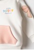 ΕΒΙΤΑ Σετ Φούτερ και Παντελόνι Φόρμας "LITTLE HAPPY" 267503 Λευκό ΕΒΙΤΑ Σετ Φούτερ και Παντελόνι Φόρμας "LITTLE HAPPY" 267503 Λευκό