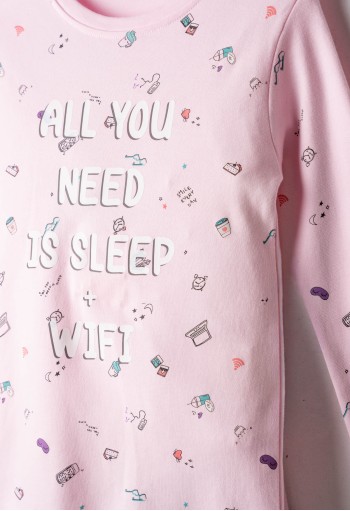 EBITA Πιτζάμα με Μάσκα Ύπνου "Sleep+Wifi" H-702 Ροζ EBITA Πιτζάμα με Μάσκα Ύπνου "Sleep+Wifi" H-702 Ροζ