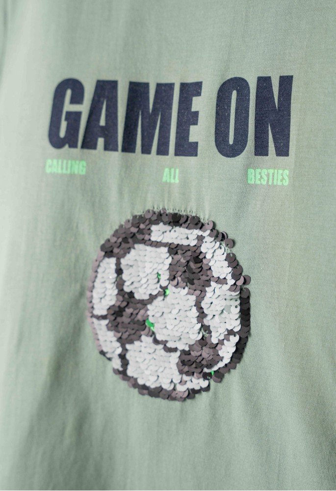 Hashtag Σετ Μπλούζα Game on και Βερμούδα με Κορδόνι 254824 Μέντα Hashtag Σετ Μπλούζα Game on και Βερμούδα με Κορδόνι 254824 Μέντα