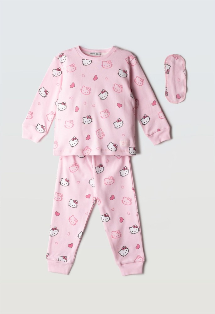 EBITA Πιτζάμα με Μάσκα Ύπνου "Hello Kitty" HK-739 Ροζ EBITA Πιτζάμα με Μάσκα Ύπνου "Hello Kitty" HK-739 Ροζ