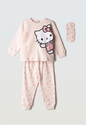 EBITA Πιτζάμα με Μάσκα Ύπνου "Hello Kitty" HK-741 Σομόν