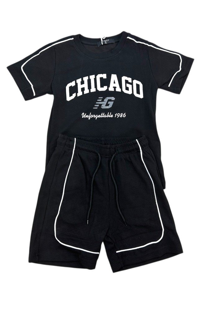 OEM Σετ Μπλούζα και Βερμούδα Chicago 83510 Μαύρο