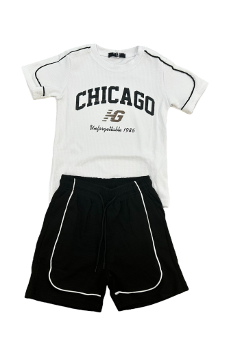 OEM Σετ Μπλούζα και Βερμούδα Chicago 83510 Λευκό