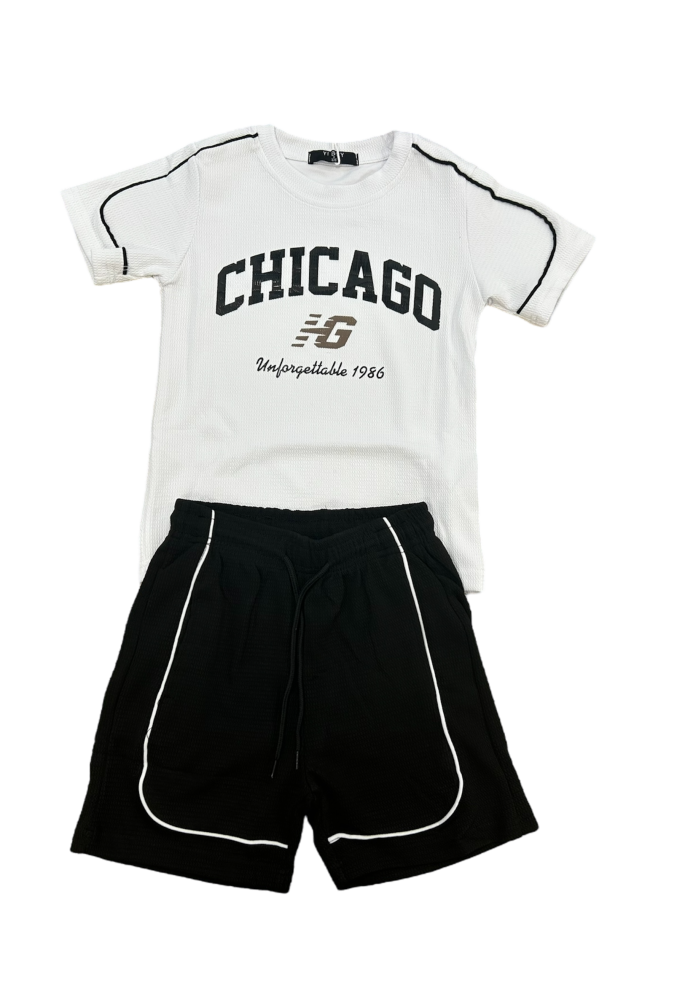 OEM Σετ Μπλούζα και Βερμούδα Chicago 83510 Λευκό OEM Σετ Μπλούζα και Βερμούδα Chicago 83510 Λευκό