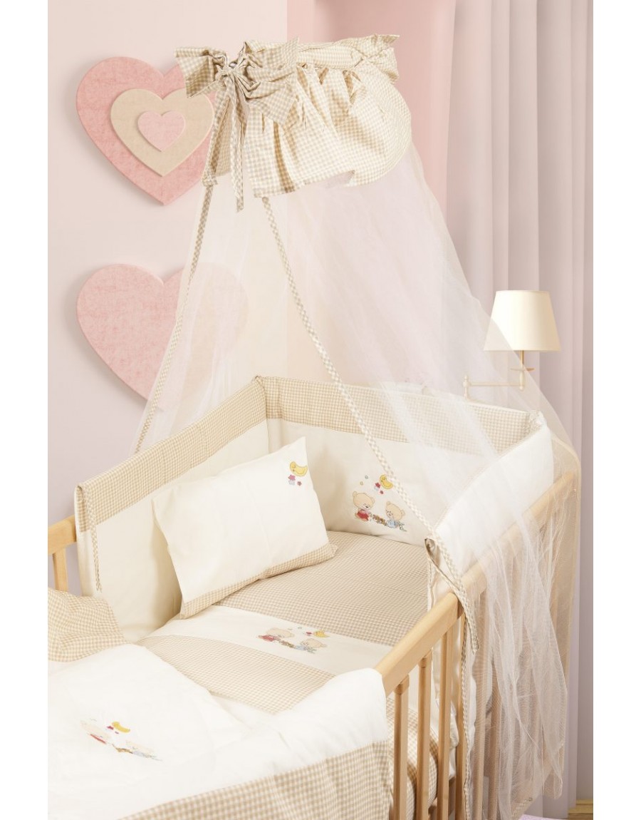 ΚΟΥΝΟΥΠΙΕΡΑ bebe HAPPY BEARS 22 160X490 ΕΚΡΟΥ/ΜΠΕΖ Cotton 100%