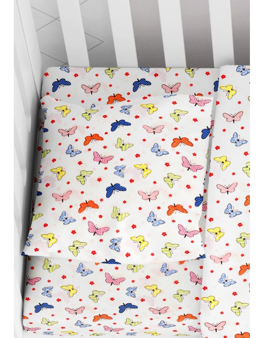 ΜΑΞΙΛΑΡΟΘΗΚΗ ΕΜΠΡΙΜΕ bebe Butterfly 49 35X45 Rotary Print Cotton 100%