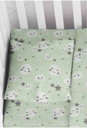 ΜΑΞΙΛΑΡΟΘΗΚΗ ΕΜΠΡΙΜΕ bebe Smile 80 35X45 Green Cotton 100% ΜΑΞΙΛΑΡΟΘΗΚΗ ΕΜΠΡΙΜΕ bebe Smile 80 35X45 Green Cotton 100%