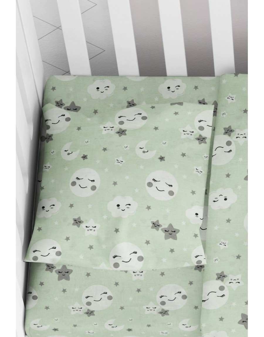 ΜΑΞΙΛΑΡΟΘΗΚΗ ΕΜΠΡΙΜΕ bebe Smile 80 35X45 Green Cotton 100%