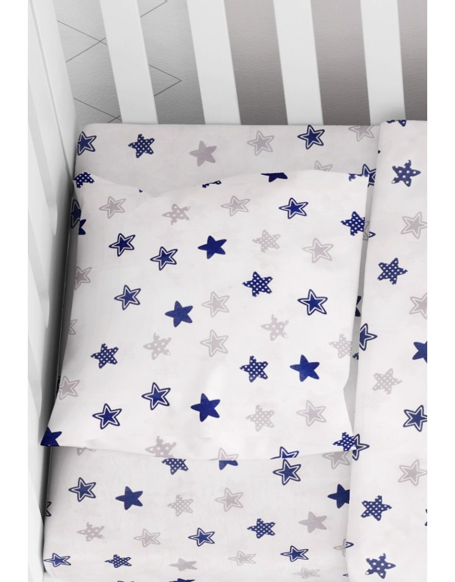 ΜΑΞΙΛΑΡΟΘΗΚΗ ΕΜΠΡΙΜΕ bebe Star 102 35X45 Blue Cotton 100%