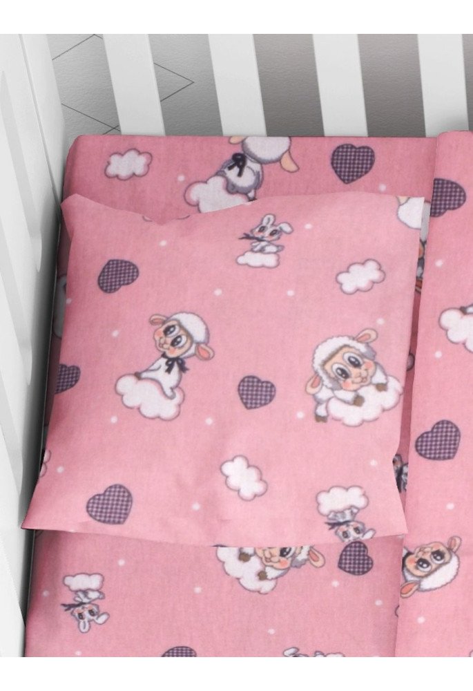 ΜΑΞΙΛΑΡΟΘΗΚΗ ΕΜΠΡΙΜΕ bebe Προβατάκι 05 35X45 Pink Flannel cotton 100%