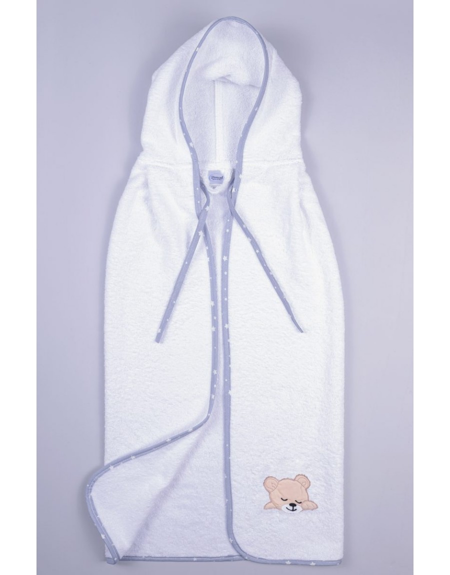 ΚΑΠΑ bebe SLEEPING BEARS CUB 10 75X85 ΛΕΥΚΟ/ΓΚΡΙ Cotton 100%