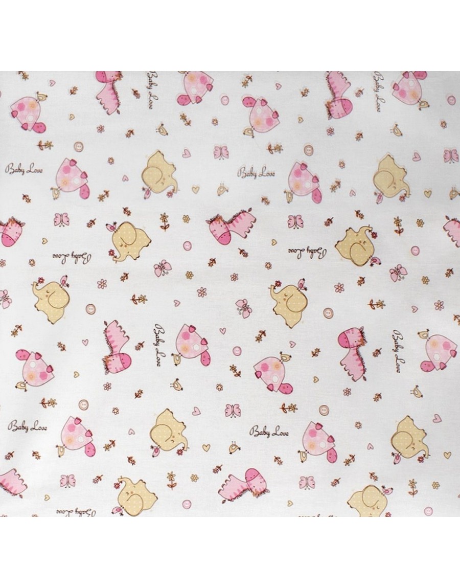 ΠΑΝΑ ΧΑΣΕΣ bebe Elephant 172 80X80 Pink Cotton 100%