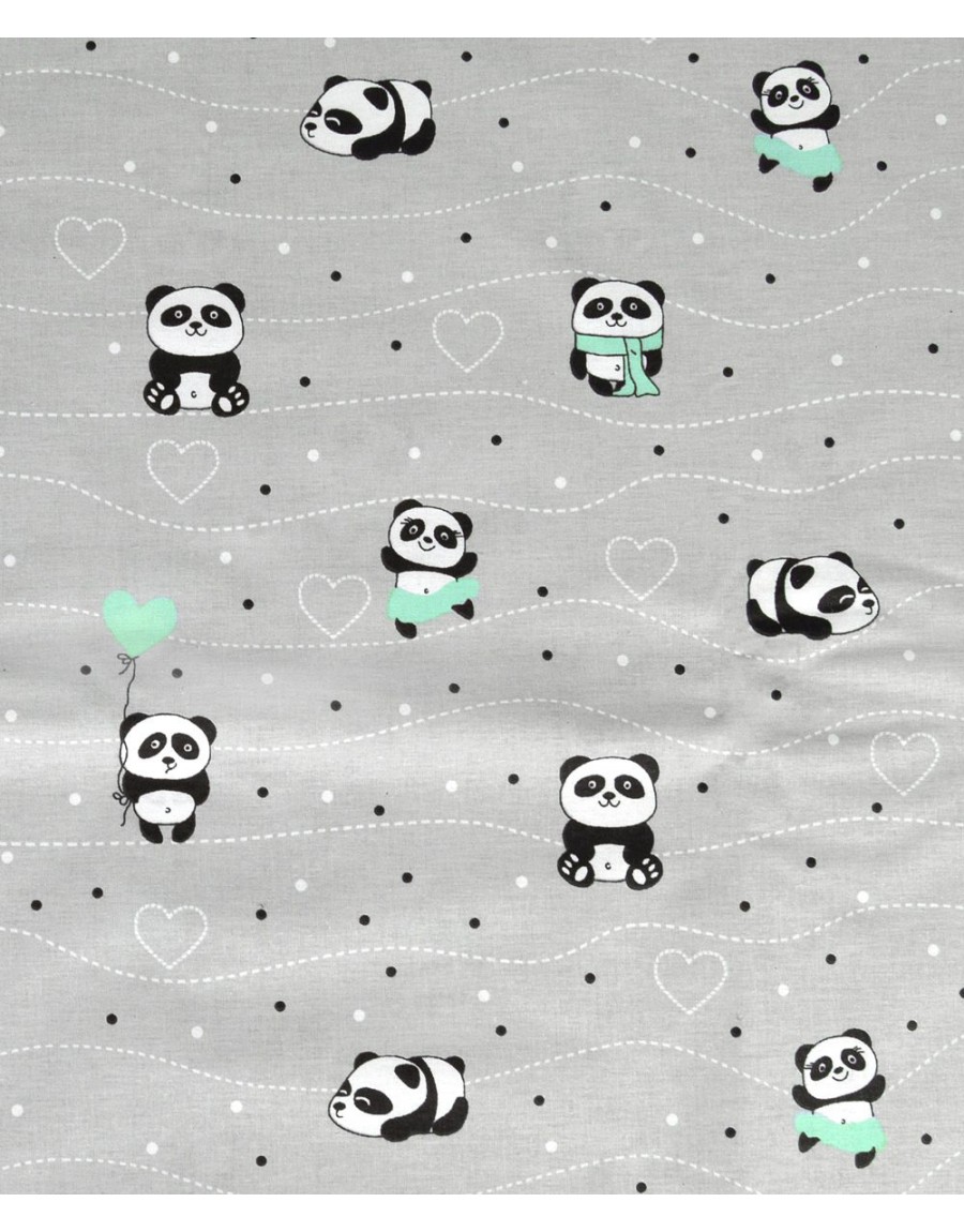 ΠΑΝΑ ΧΑΣΕΣ bebe PANDA 112 80X80 Grey-Green Cotton 100%