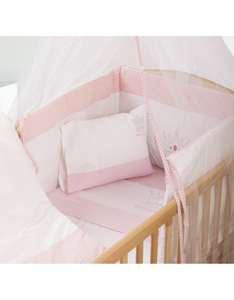 ΠΑΝΤΑ bebe PRINCESS 33 0,40X1,92 ΛΕΥΚΟ/ΡΟΖ Cotton 100%