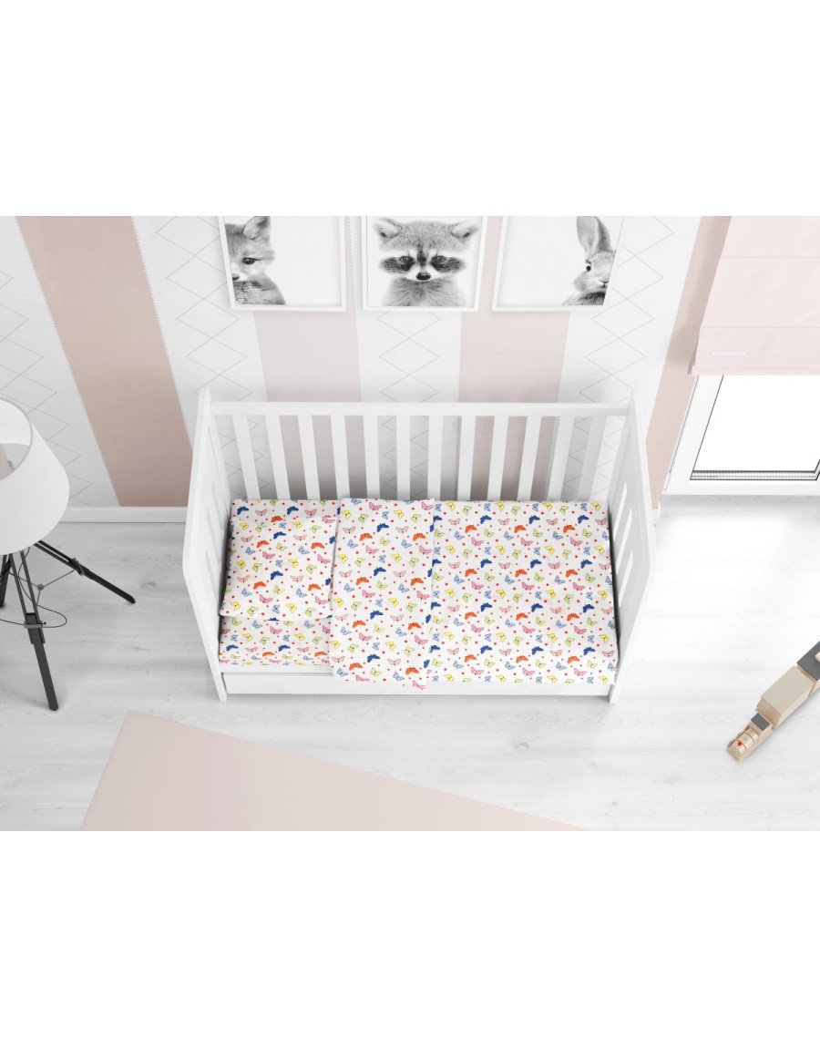 ΠΑΠΛΩΜΑ ΕΜΠΡΙΜΕ bebe Butterfly 49 120X160 Rotary Print Cotton 100%